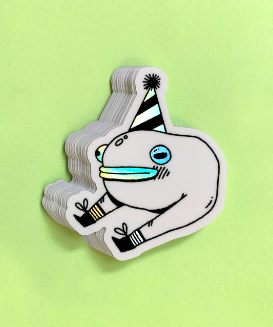 Holographic Vinyl Sticker - Party Socks