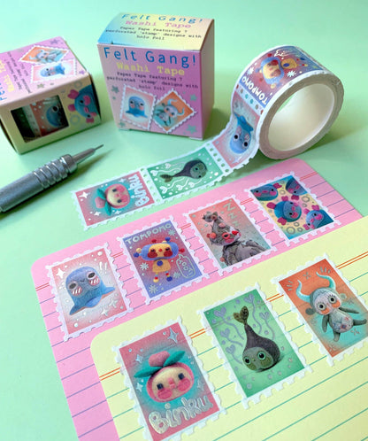 Holographic Stamp Washi Tape - Felt Gang