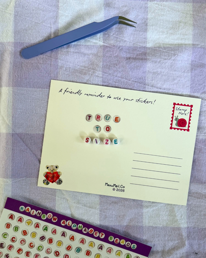 Sticker Sheet - Rainbow Alphabet Beads - 297 Stickers!
