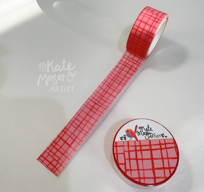 Washi Tape - Pink & Red Graph Triggered